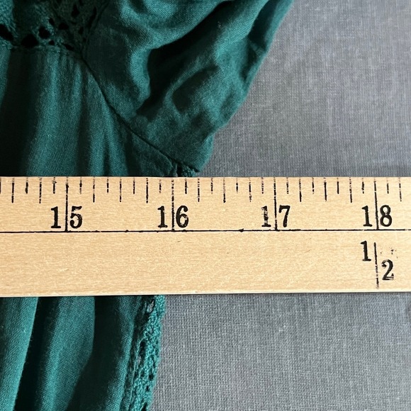 Tularosa X Revolve Payton Mini Dress Womens Size XS Hunter Green Lace Trim - Picture 10 of 10